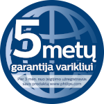 5 m. variklio garantija