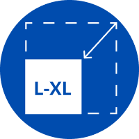 Didelių kambarių piktograma